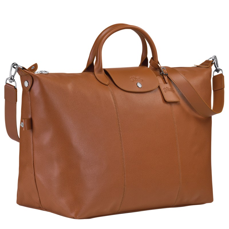 Longchamp Le Foulonné S Travel bag - Leather Caramel | 1345-OHAJQ