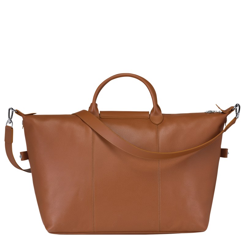 Longchamp Le Foulonné S Travel bag - Leather Caramel | 1345-OHAJQ