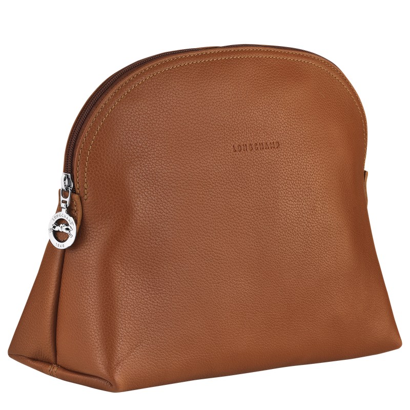 Longchamp Le Foulonné Toiletry case - Leather Caramel | 6857-PKBHD