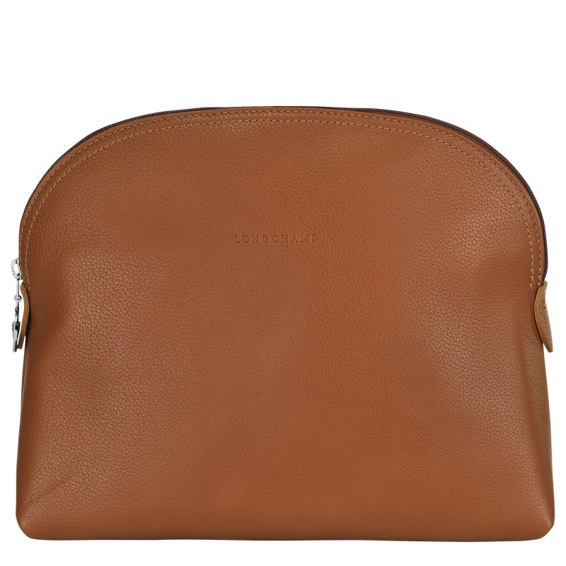 Longchamp Le Foulonné Toiletry case - Leather Caramel | 6857-PKBHD