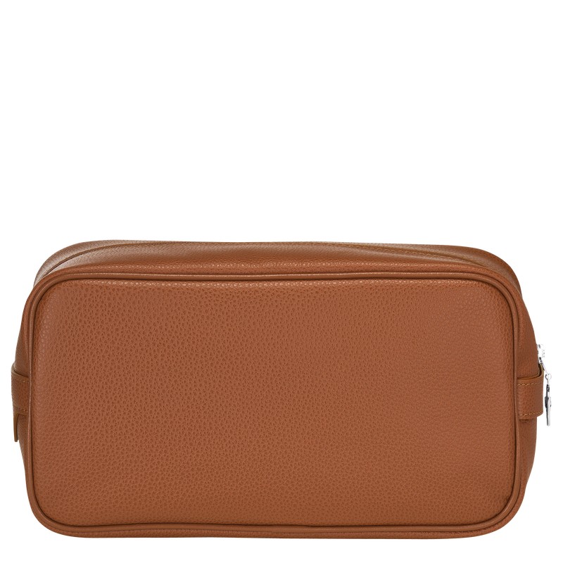 Longchamp Le Foulonné Toiletry case - Leather Caramel | 6854-WURDT