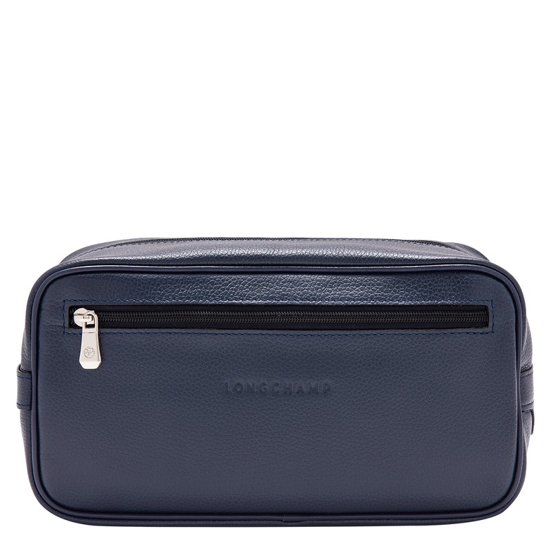 Longchamp Le Foulonné Toiletry case - Leather Lacivert | 9178-PAOYZ