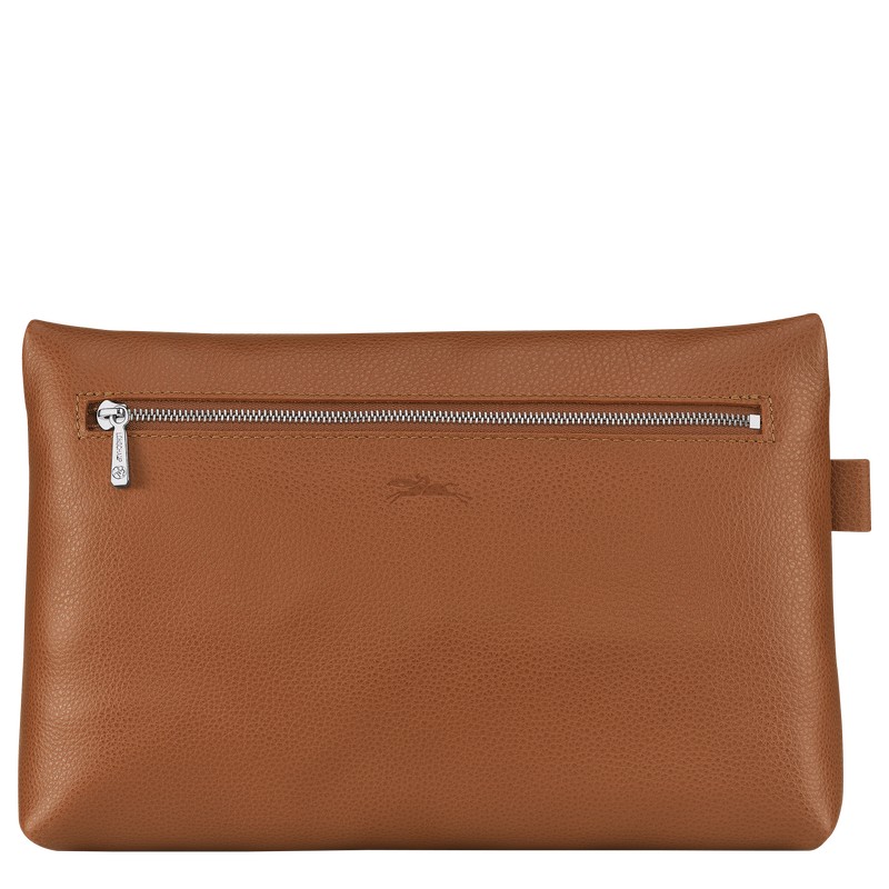 Longchamp Le Foulonné Toiletry case - Leather Caramel | 1876-MJXGA