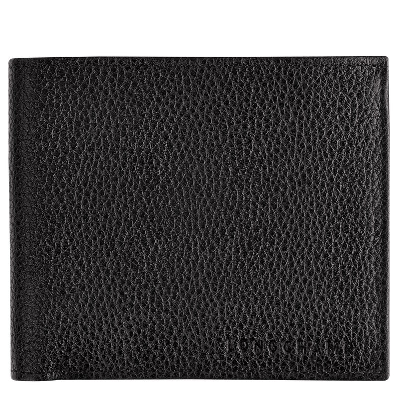 Longchamp Le Foulonné Wallet - Leather Siyah | 7341-QROMJ