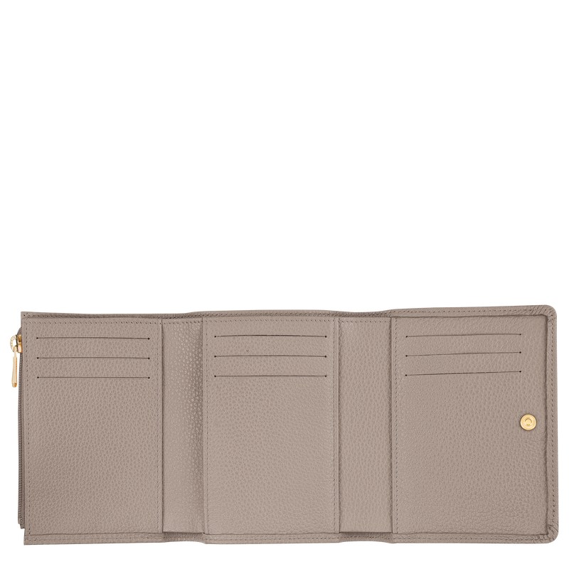 Longchamp Le Foulonné Wallet - Leather Turtledove | 1540-EBHYL