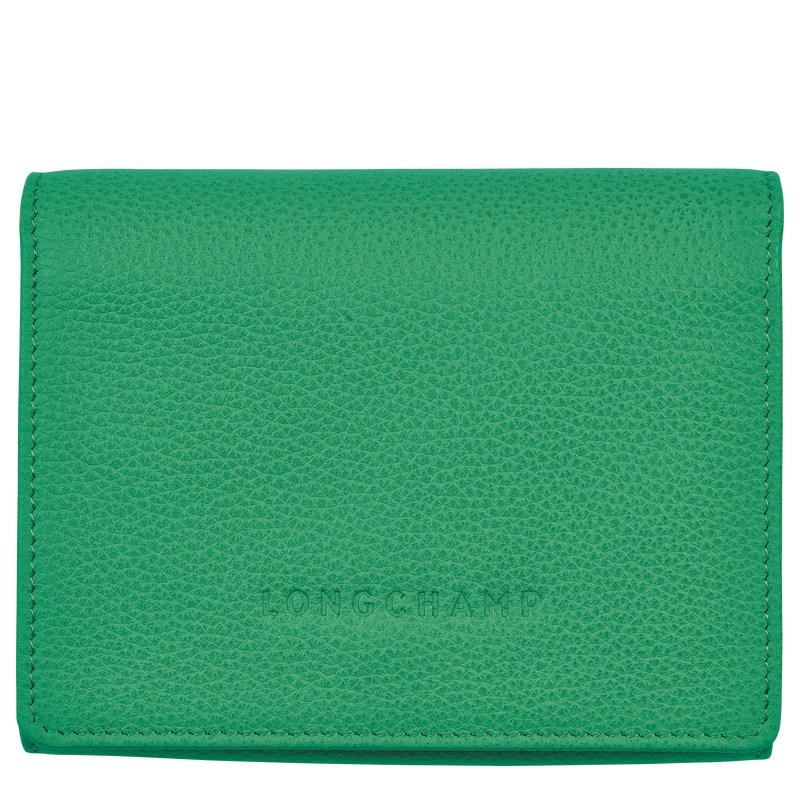 Longchamp Le Foulonné Wallet - Leather Yeşil | 8406-RUWJO