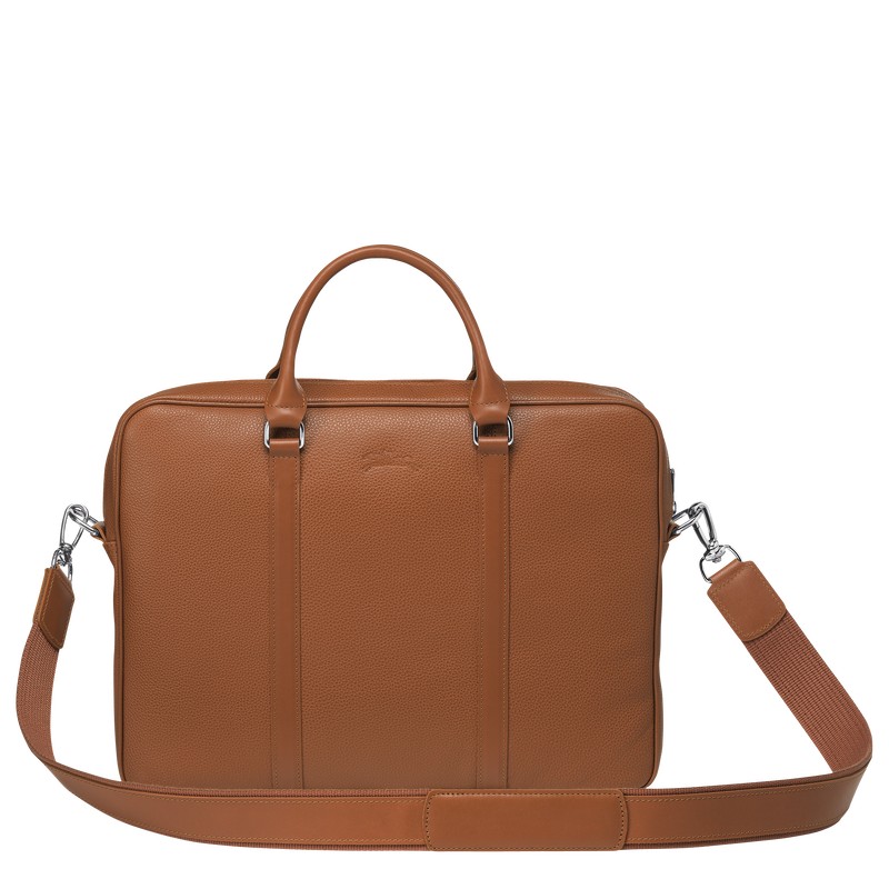 Longchamp Le Foulonné XS Briefcase - Leather Caramel | 9270-XSTEC