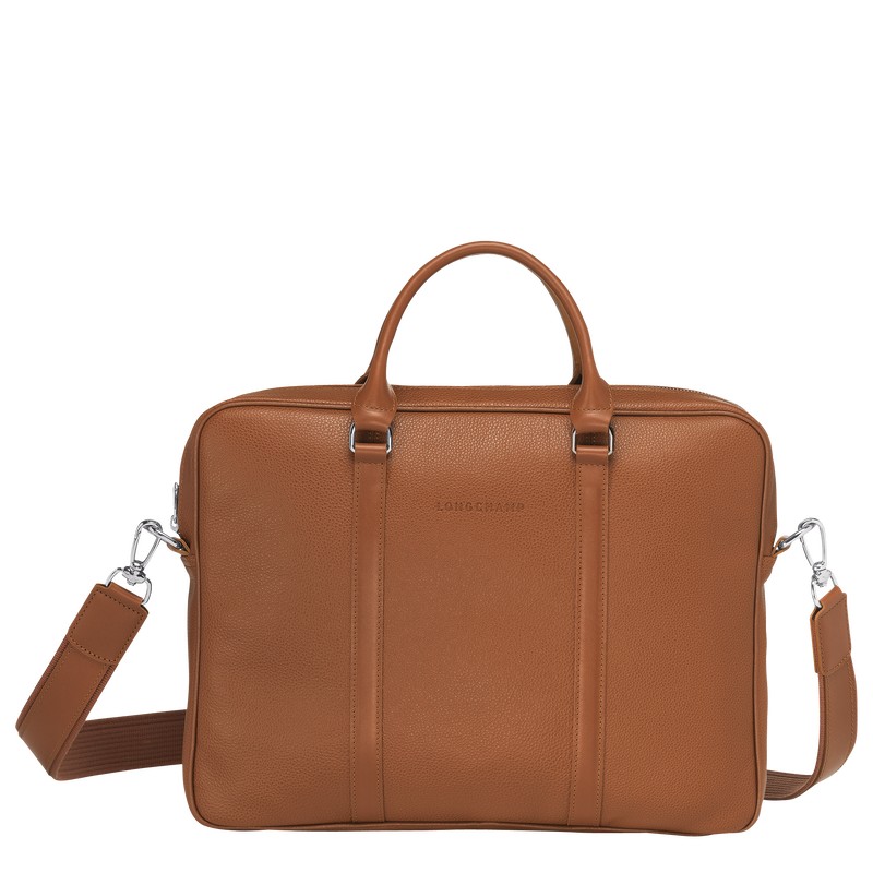 Longchamp Le Foulonné XS Briefcase - Leather Caramel | 9270-XSTEC