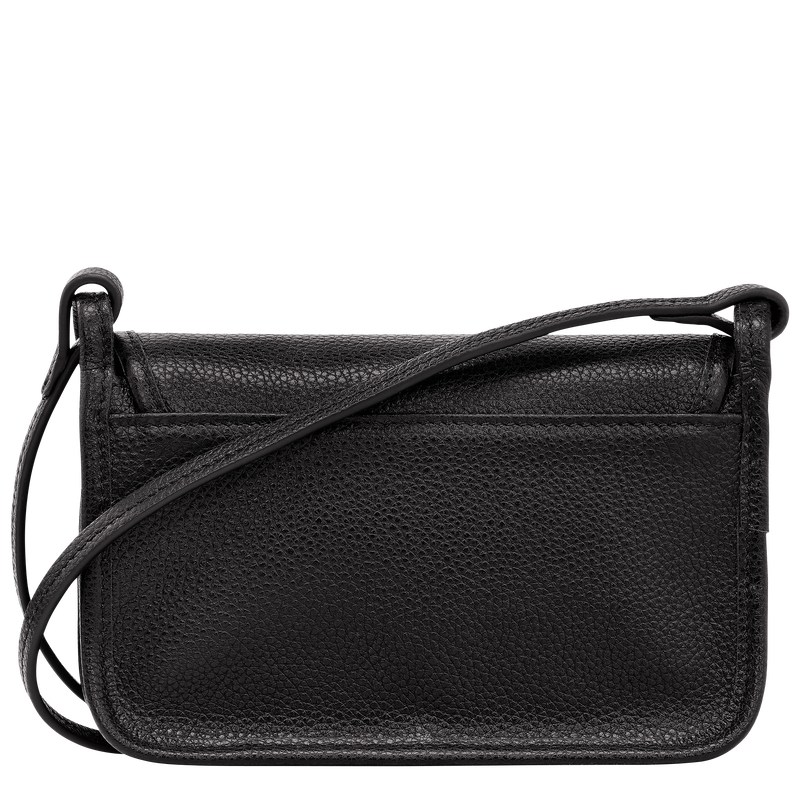 Longchamp Le Foulonné XS Clutch - Leather Siyah | 8196-BVAJF