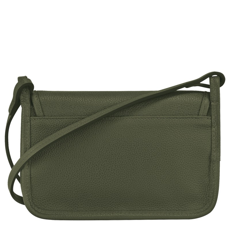 Longchamp Le Foulonné XS Clutch - Leather Haki | 7138-VSUWF