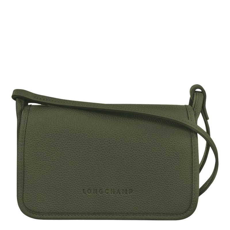 Longchamp Le Foulonné XS Clutch - Leather Haki | 7138-VSUWF