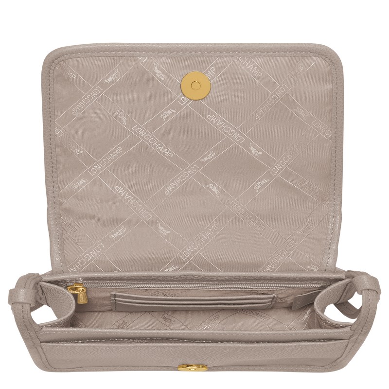 Longchamp Le Foulonné XS Clutch - Leather Turtledove | 1845-DNVKQ