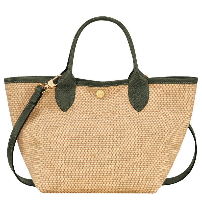 Longchamp Le Panier Pliage S Basket bag - Canvas Haki | 4715-RAFGT