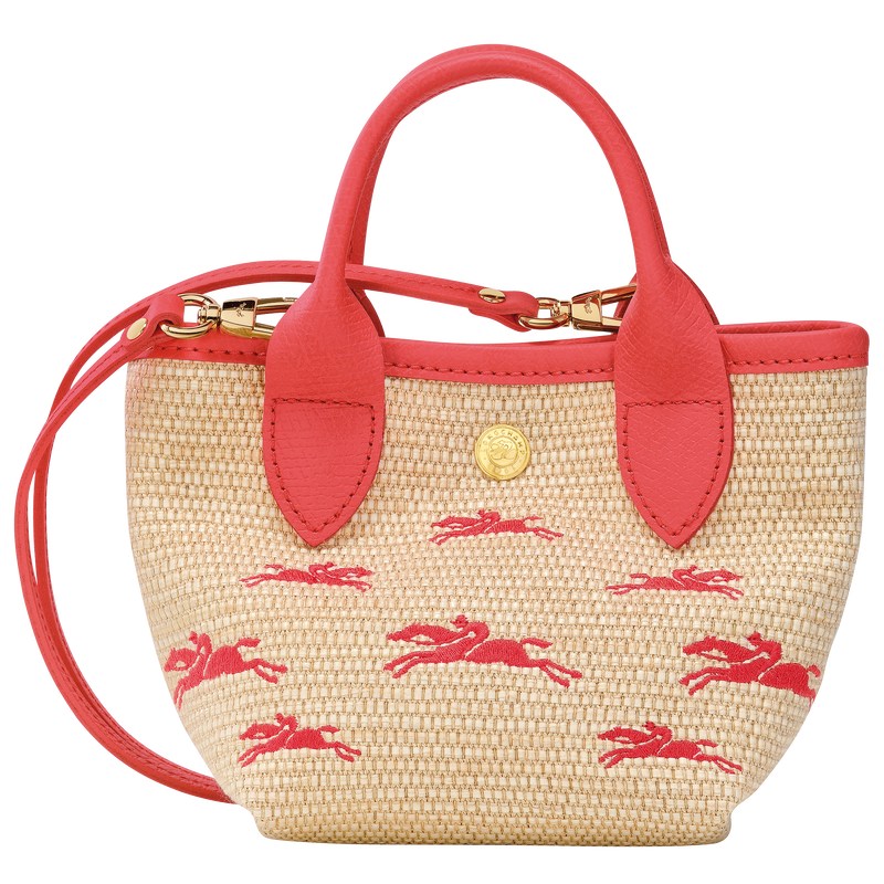 Longchamp Le Panier Pliage XS Basket - Canvas Strawberry | 1073-BNLJO