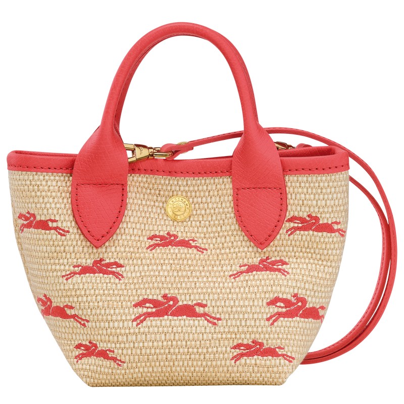 Longchamp Le Panier Pliage XS Basket - Canvas Strawberry | 1073-BNLJO