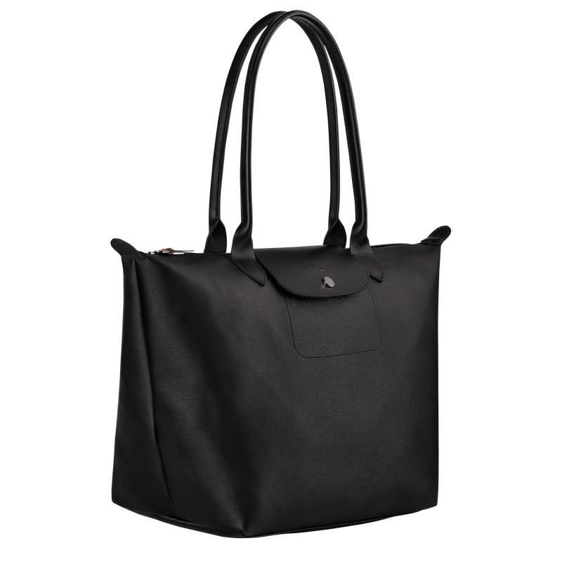 Longchamp Le Pliage City L Tote bag - Canvas Siyah | 2907-HIBDJ