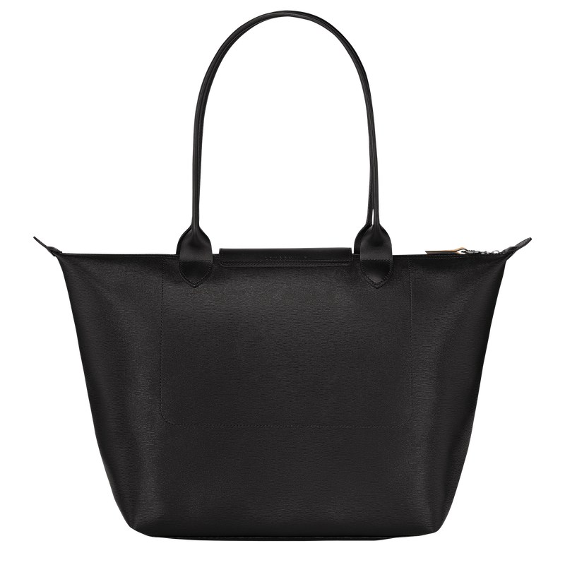 Longchamp Le Pliage City L Tote bag - Canvas Siyah | 2907-HIBDJ