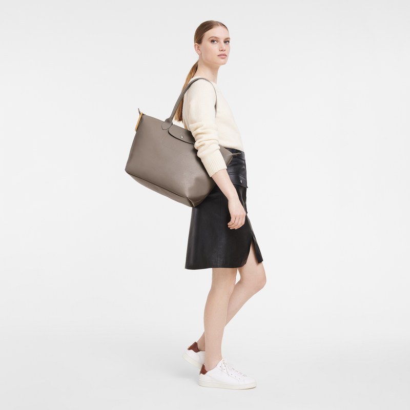 Longchamp Le Pliage City L Tote bag - Canvas Taupe | 4258-RKFXL