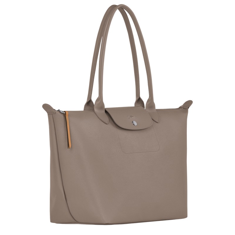 Longchamp Le Pliage City L Tote bag - Canvas Taupe | 4258-RKFXL