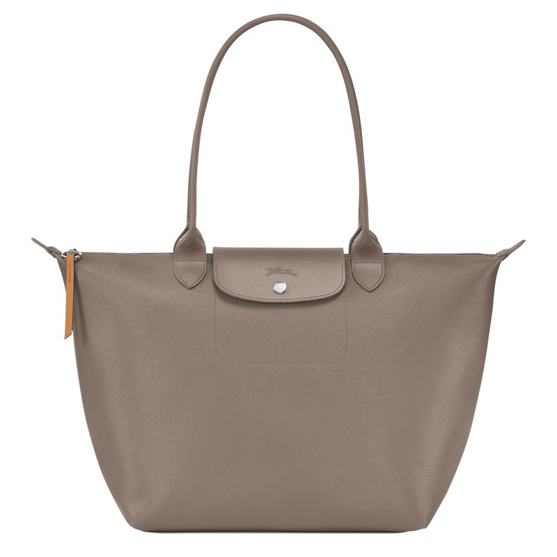 Longchamp Le Pliage City L Tote bag - Canvas Taupe | 4258-RKFXL