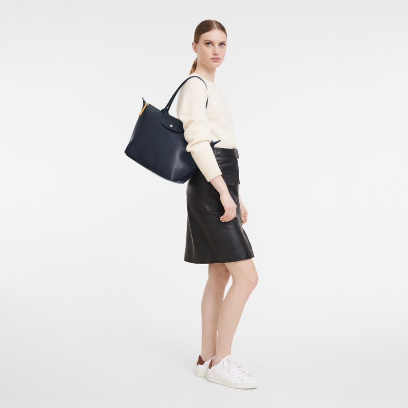 Longchamp Le Pliage City M Tote bag - Canvas Lacivert | 1293-WQIRO