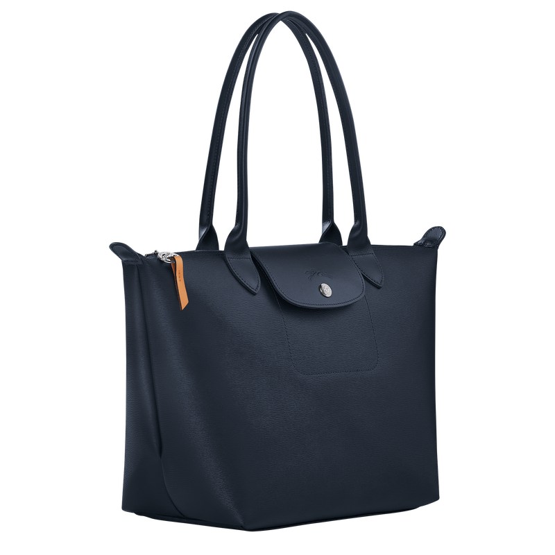 Longchamp Le Pliage City M Tote bag - Canvas Lacivert | 1293-WQIRO