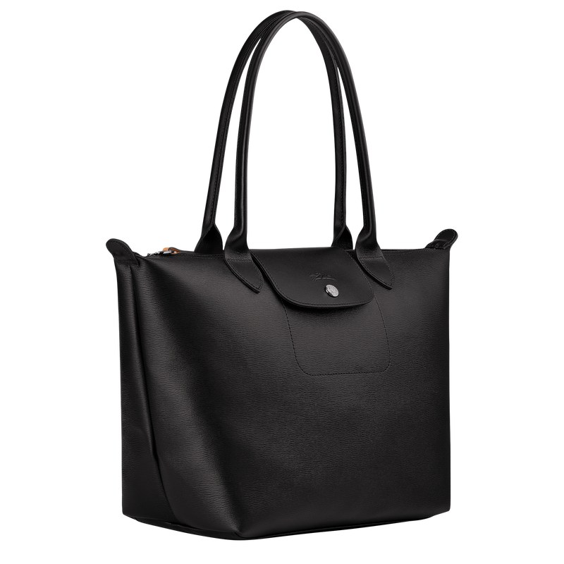 Longchamp Le Pliage City M Tote bag - Canvas Siyah | 0491-TKDYJ