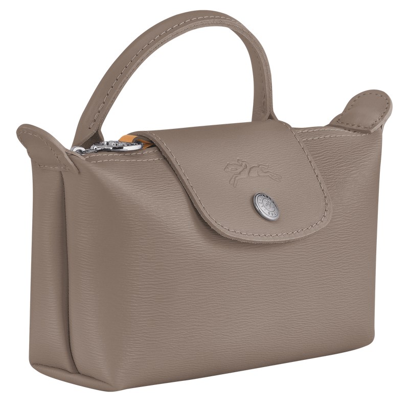 Longchamp Le Pliage City Pouch with handle - Canvas Taupe | 2487-PGSTQ