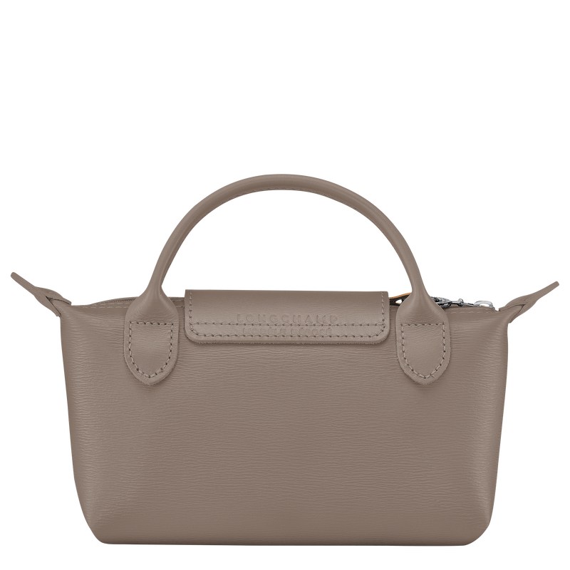 Longchamp Le Pliage City Pouch with handle - Canvas Taupe | 2487-PGSTQ