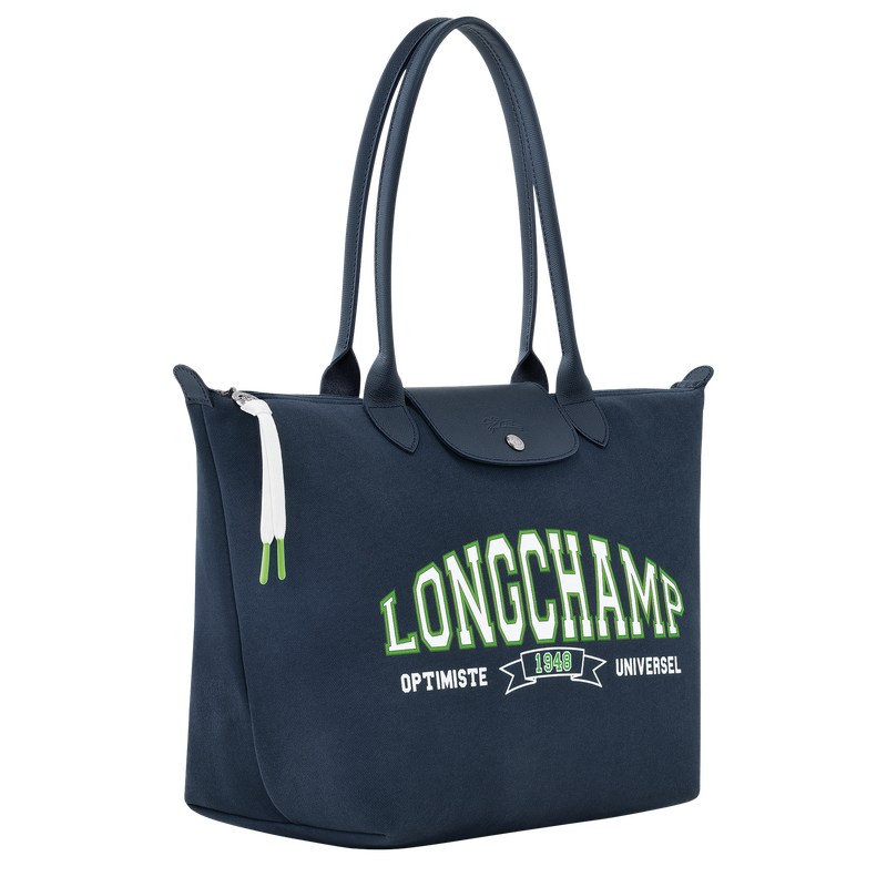 Longchamp Le Pliage Collection L Tote bag - Canvas Lacivert | 6459-ZYFJT