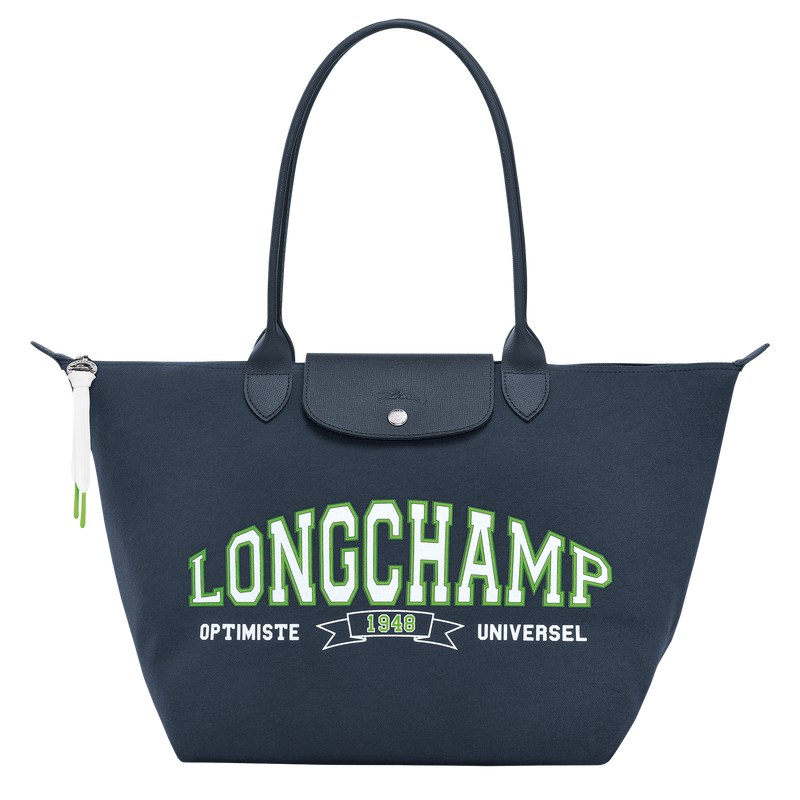 Longchamp Le Pliage Collection L Tote bag - Canvas Lacivert | 6459-ZYFJT