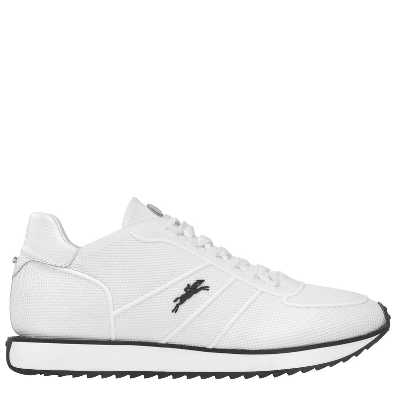 Longchamp Le Pliage Collection Sneakers - Leather Ecru | 4162-IHGJE