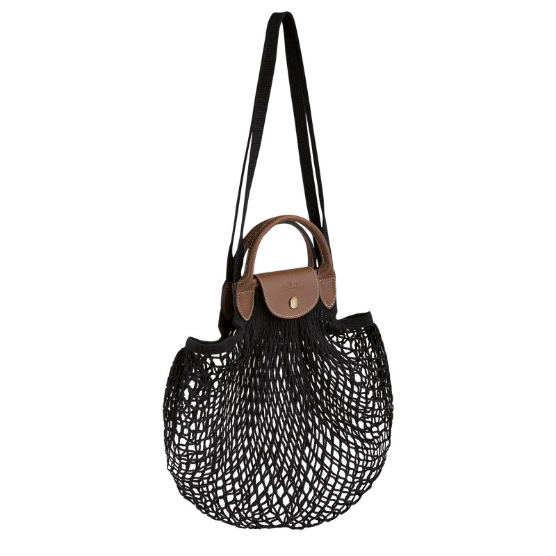 Longchamp Le Pliage Filet L Mesh bag - Canvas Siyah | 2760-QGRNI