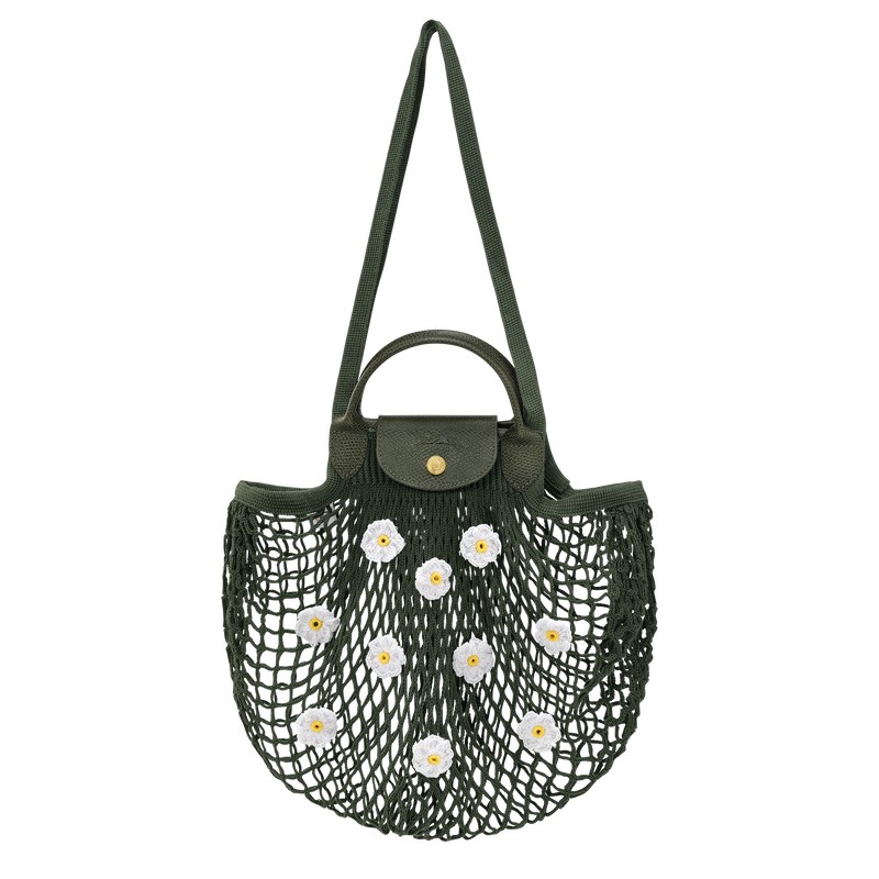 Longchamp Le Pliage Filet L Mesh bag - Canvas Haki | 8207-TQCNS