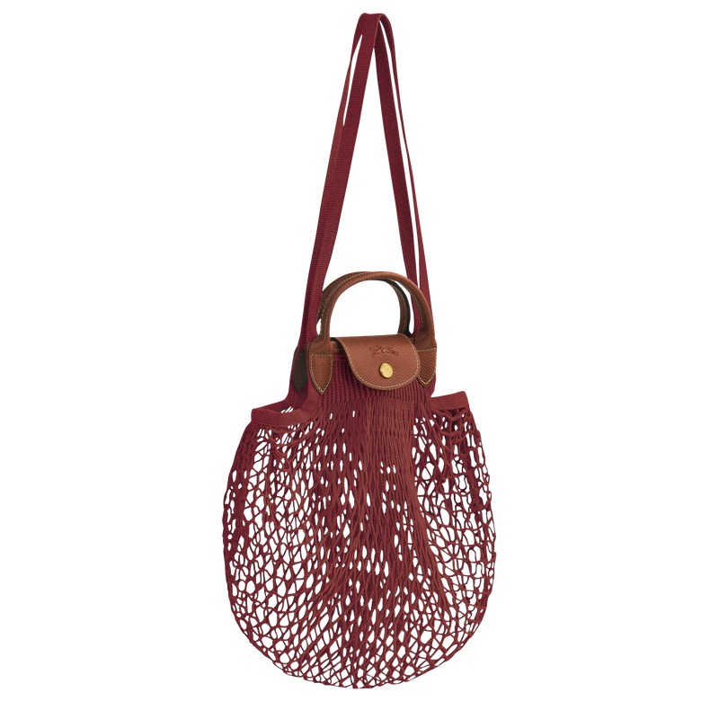 Longchamp Le Pliage Filet L Mesh bag - Canvas Mahogany | 4925-UAQOS