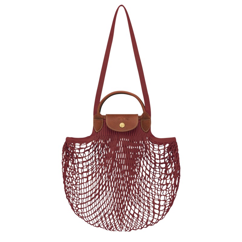 Longchamp Le Pliage Filet L Mesh bag - Canvas Mahogany | 4925-UAQOS