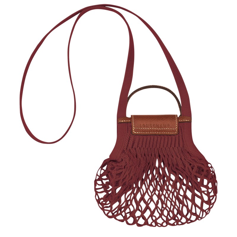 Longchamp Le Pliage Filet XS Mesh bag - Canvas Mahogany | 3457-NXLAR