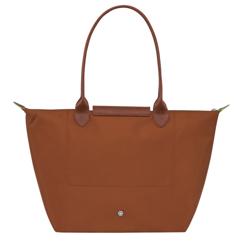 Longchamp Le Pliage Green L Tote bag - Recycled canvas Cognac | 1452-OLBKI