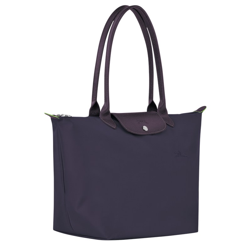 Longchamp Le Pliage Green L Tote bag - Recycled canvas Bilberry | 0219-HYKGF