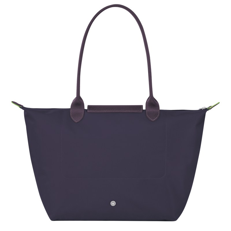 Longchamp Le Pliage Green L Tote bag - Recycled canvas Bilberry | 0219-HYKGF