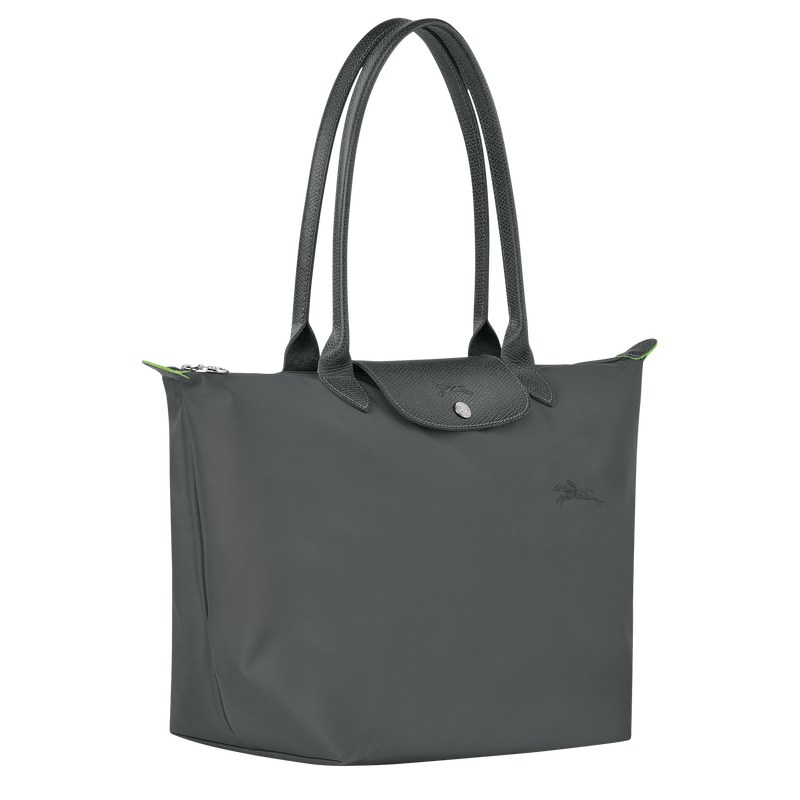 Longchamp Le Pliage Green L Tote bag - Recycled canvas Graphite | 9137-YWGCQ