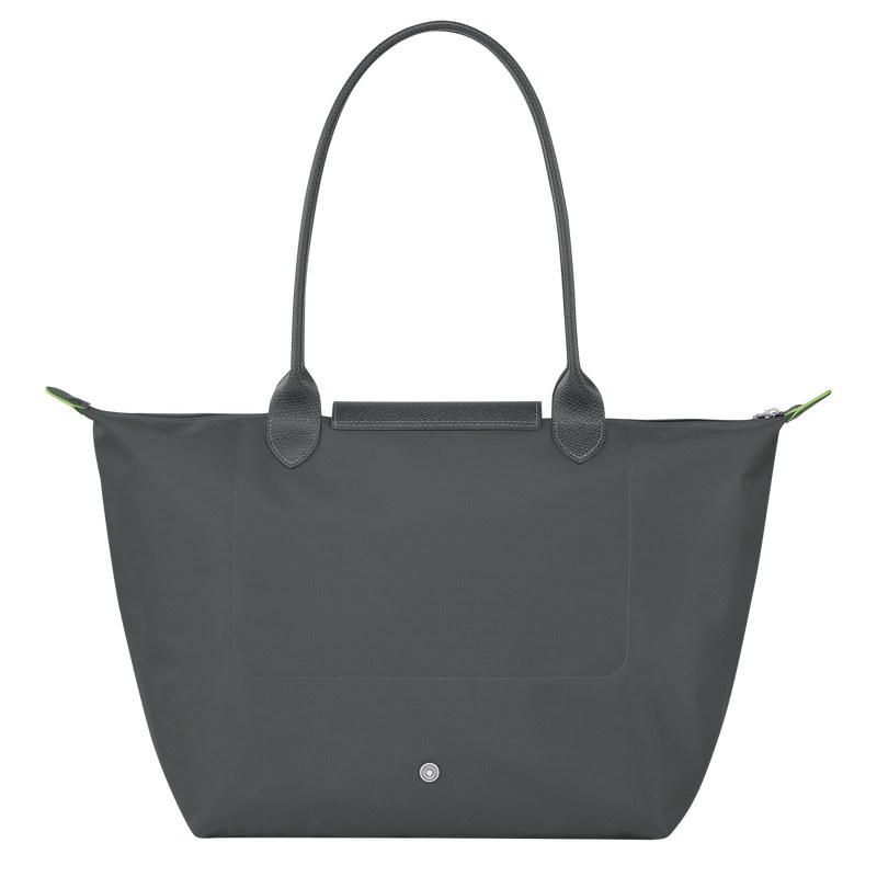 Longchamp Le Pliage Green L Tote bag - Recycled canvas Graphite | 9137-YWGCQ