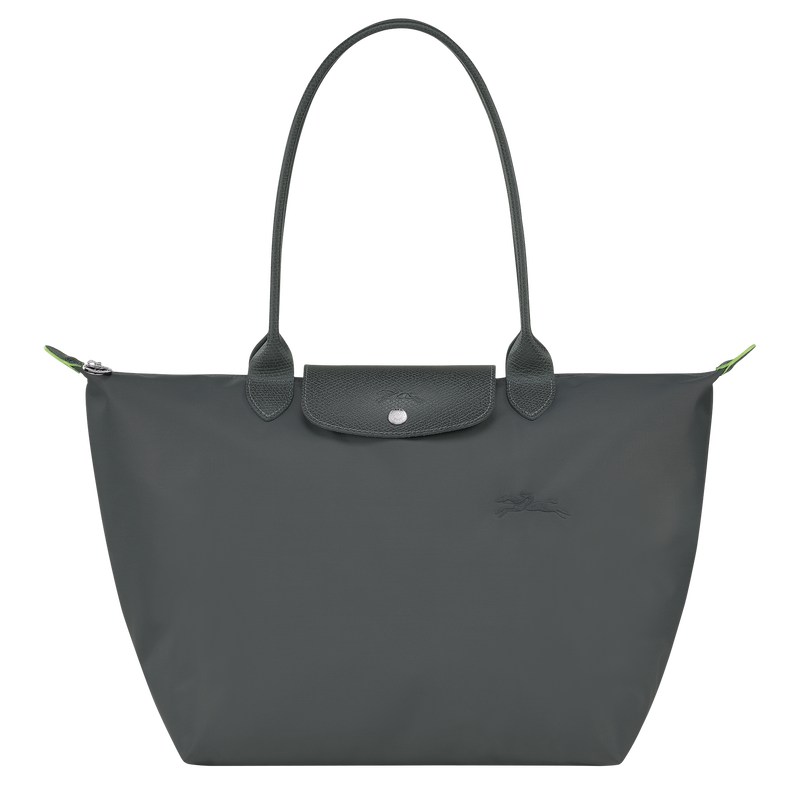 Longchamp Le Pliage Green L Tote bag - Recycled canvas Graphite | 9137-YWGCQ