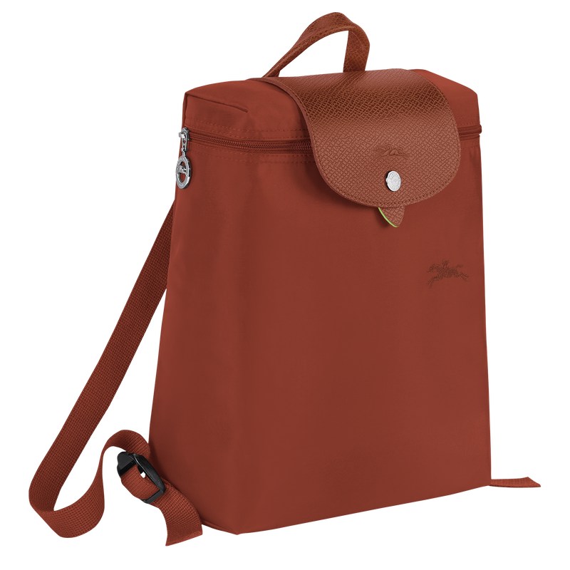 Longchamp Le Pliage Green M Backpack - Recycled canvas Chestnut | 0351-NKHLM