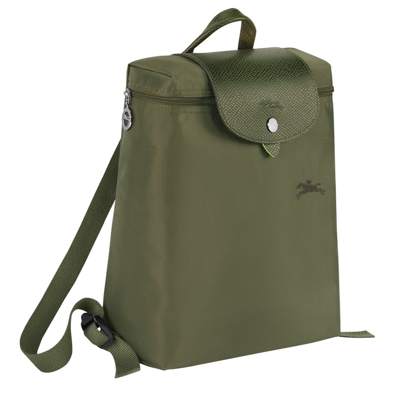 Longchamp Le Pliage Green M Backpack - Recycled canvas Forest | 9351-XIELF