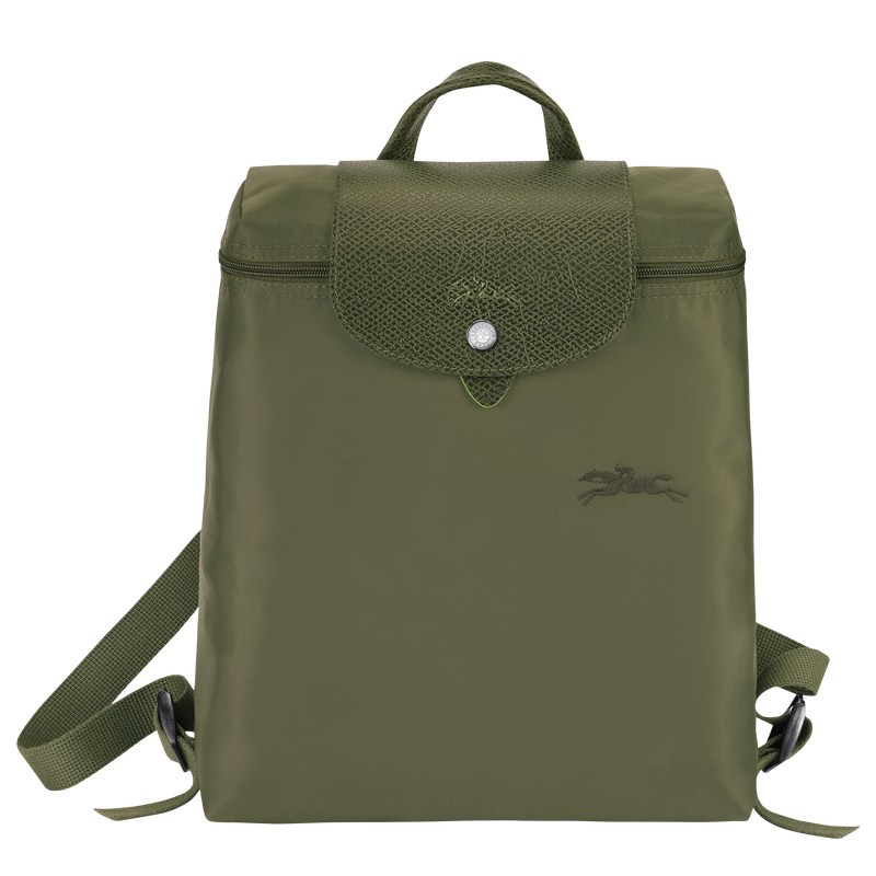 Longchamp Le Pliage Green M Backpack - Recycled canvas Forest | 9351-XIELF