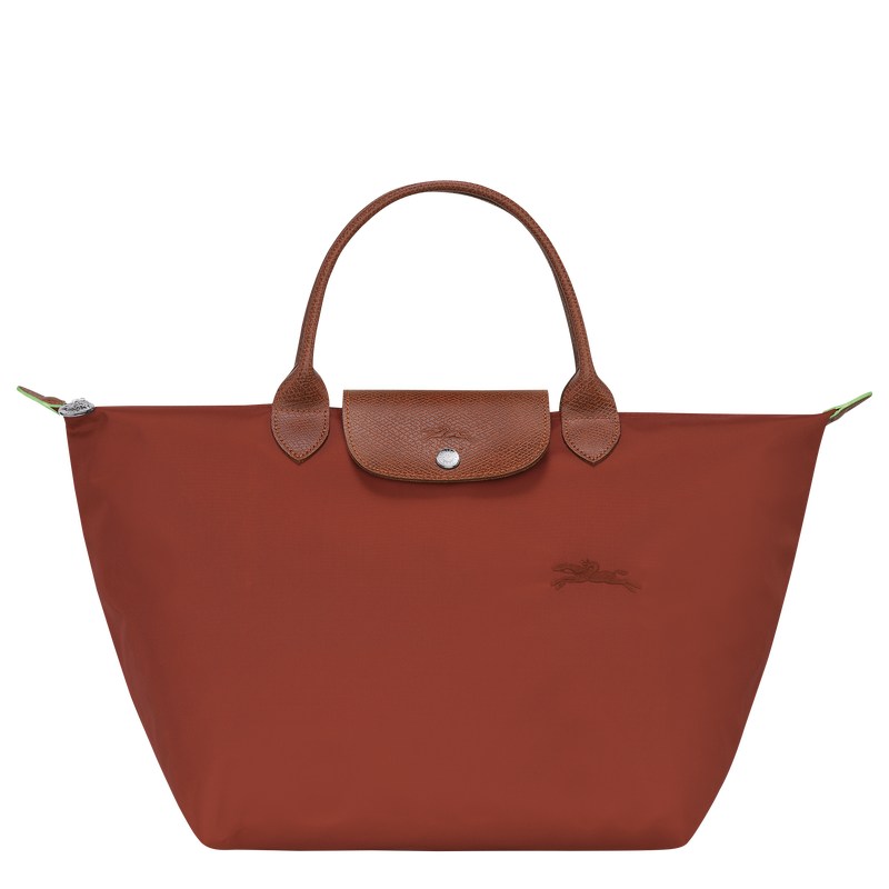 Longchamp Le Pliage Green M Handbag - Recycled canvas Chestnut | 8160-CKOQJ