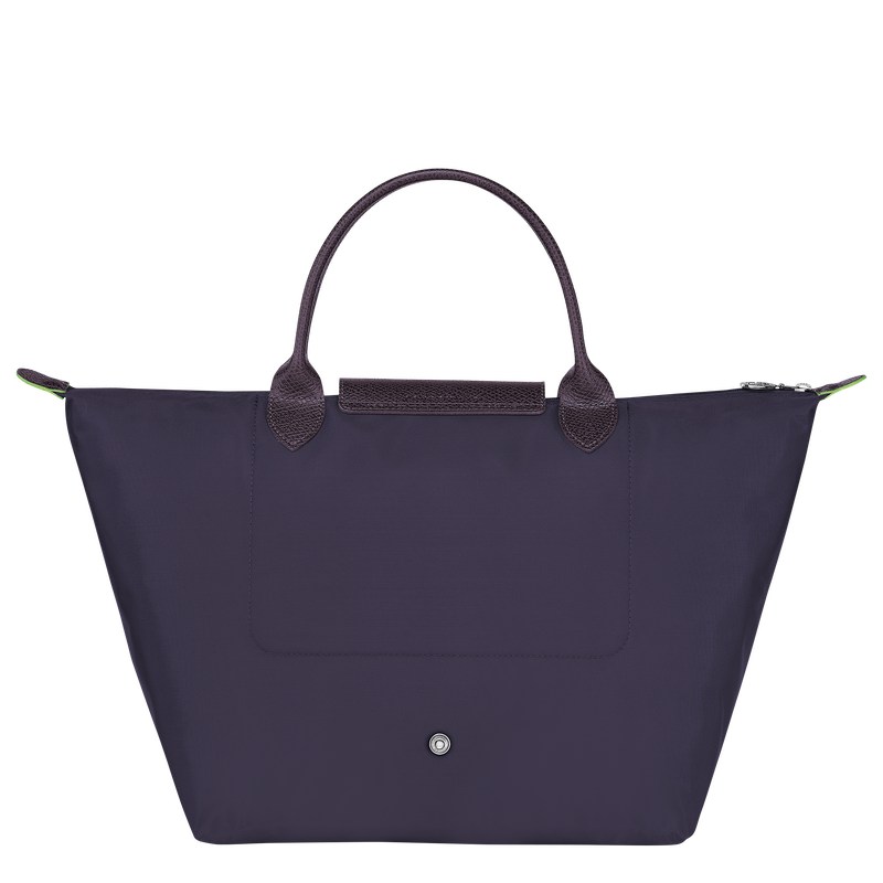 Longchamp Le Pliage Green M Handbag - Recycled canvas Bilberry | 9264-VRKGT