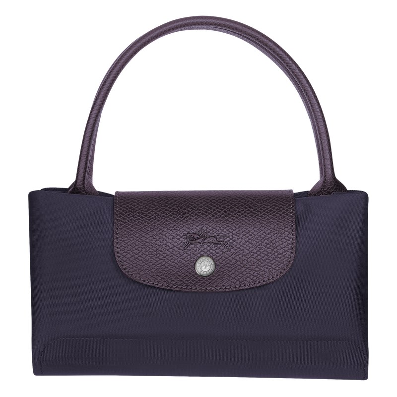 Longchamp Le Pliage Green M Handbag - Recycled canvas Bilberry | 9264-VRKGT