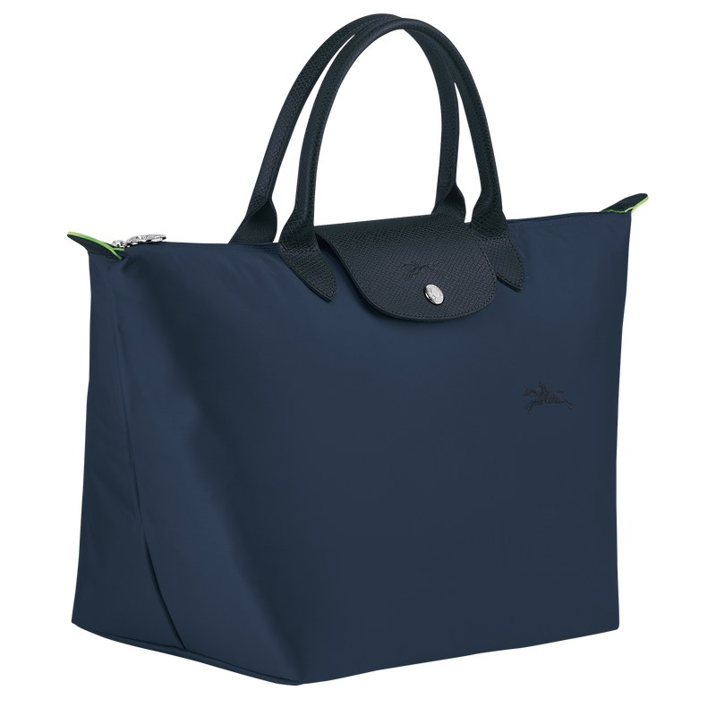 Longchamp Le Pliage Green M Handbag - Recycled canvas Lacivert | 5743-MKJPV